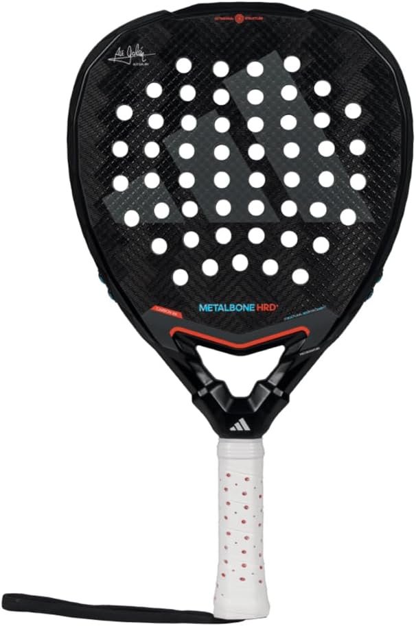Raquette de padel adidas Metalbone HRD+ 3.4 2025, noire à logo adidas gris et grip blanc