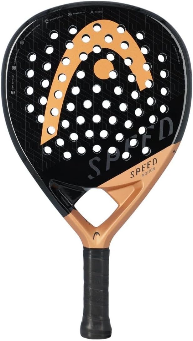 Head Speed Motion padel racket, black and copper with black grip