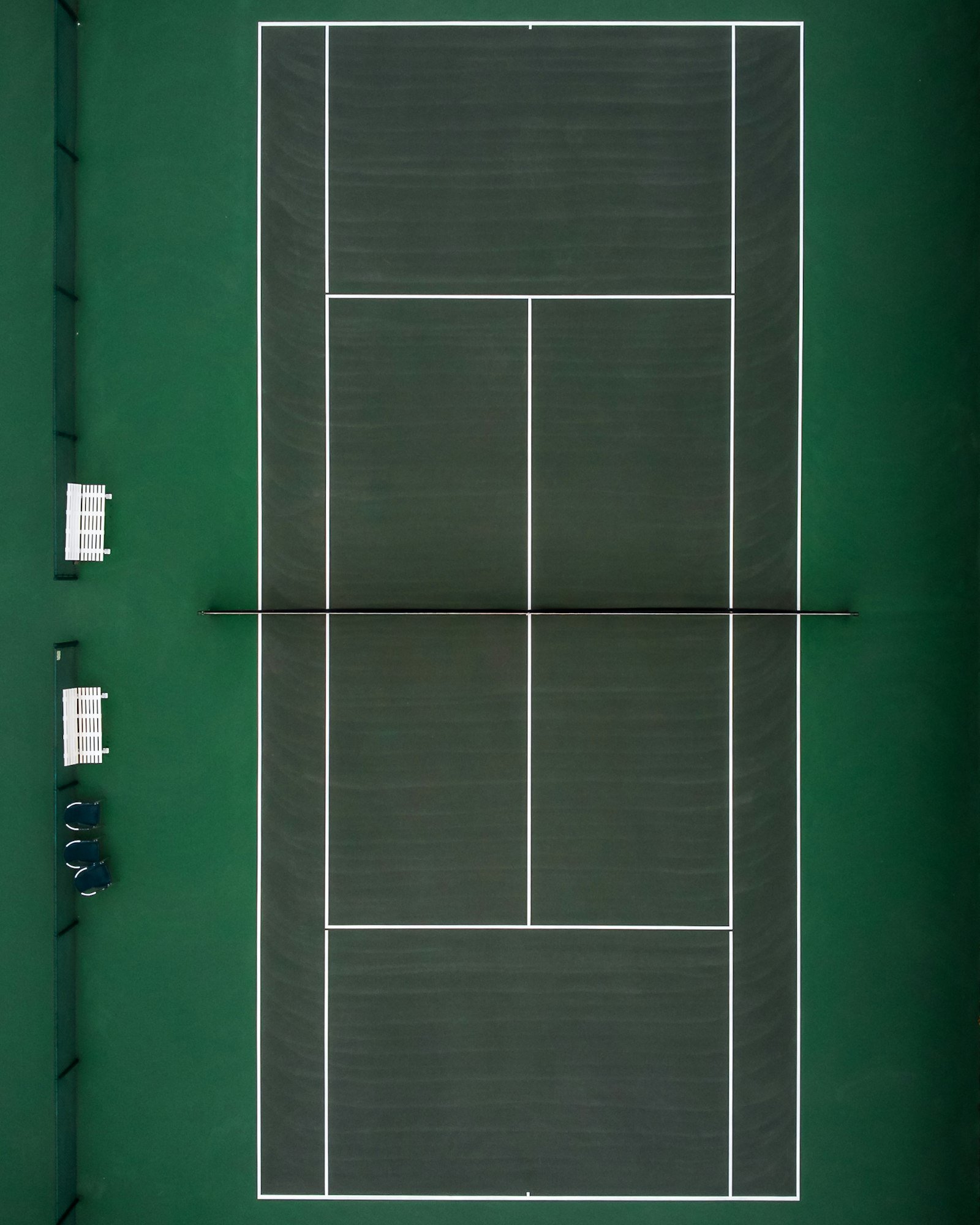 Vue aerienne terrain de padel - guide position double Padelrix
