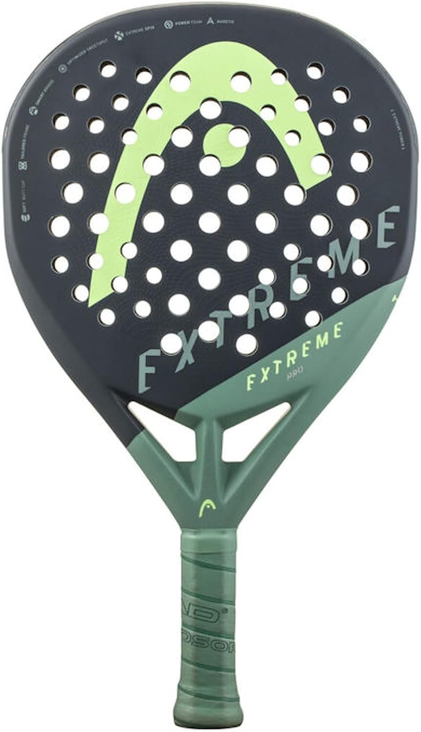 Raquette de padel Head Extreme Pro, gris anthracite et vert
