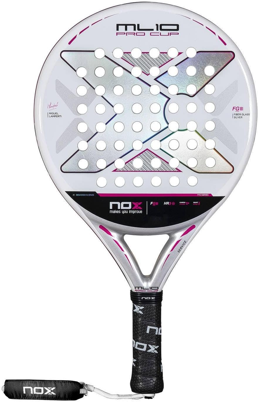 Raquette de padel Nox ML10 Pro Cup Silver 2025, blanche et argent