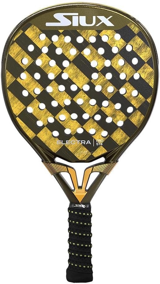 Raquette de padel Siux Electra Stupa Pro ST4 2025, dorée et noire