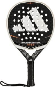 Raquette de padel Adidas Metalbone Carbon CTRL 2026, noire et blanche